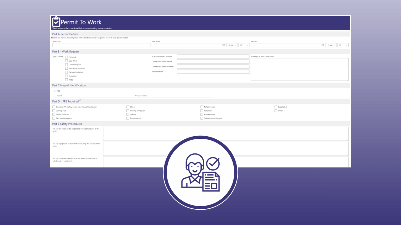 Permit To Work - Sintel Apps