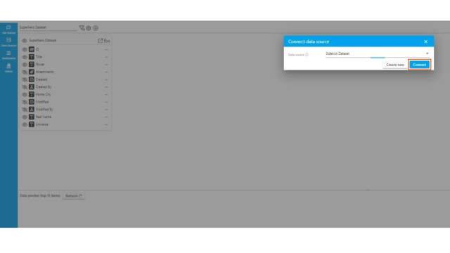 Select Data Source to connect