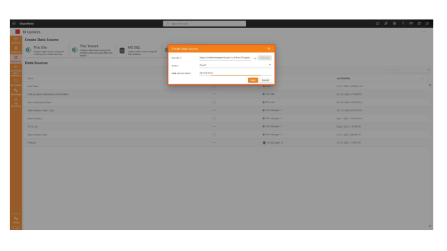 5. Validate URL, Select sheet and Name Data Source